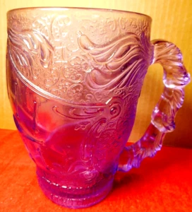 Excalibur~Hotel Purple Glass Beer Mug/ Stein Las Vegas 6 1/2" (H) Luminarc USA - Picture 1 of 12