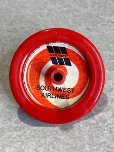 Vintage Southwest Airlines Red Plastic Spin Top Toy Advertisement - Picture 1 of 4