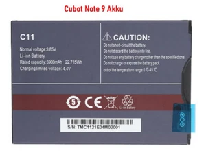 Bateria CUBOT Note 9 *** 5900mAh ** Oryginalna bateria + szybka wysyłka - Zdjęcie 1 z 1