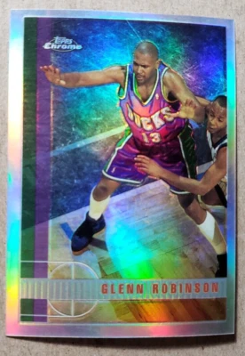 1997 - 98 Topps Chrome 折射器 Glenn Robinson #140 密尔沃基雄鹿队 — 第 1/2 张图片