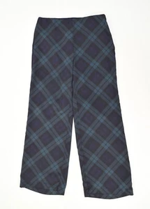 Lauren Ralph Lauren Pants 8 Navy & Green Plaid Silky Wide Leg Dressy Trousers - Picture 1 of 4