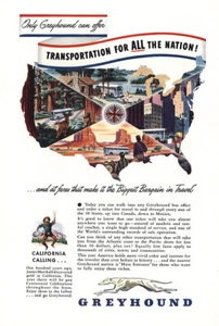 1948 Greyhound: Transportation for All the Nation Vintage Print Ad - Picture 1 of 1