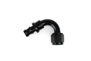 RaceFlux 120-Degree Push-Lock Hose End Fitting, 3/8" Barb to -6AN Female - Picture 1 of 3