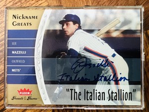 2006 Fleer Greats of the Game Nickname Greats Auto Lee Mazzilli #NG-LM Auto