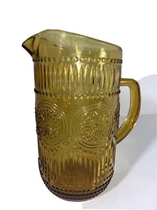 Pioneer Woman Amber Glass Pitcher - Picture 1 of 5
