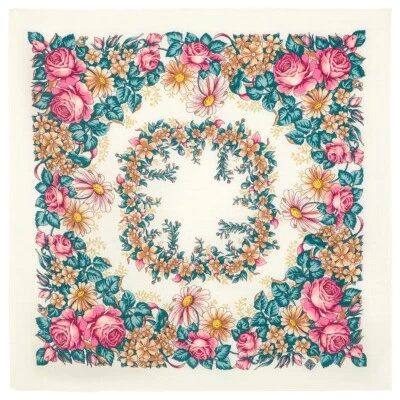 Pavlovo Posad Fairy Dance Shawl 1673-0 28x28" Танец феи Платок Russian Shawl - Image 1 of 2