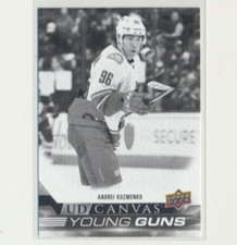 2022-23 Upper Deck Series 2 UD Canvas Black White Young Guns 222 Andrei Kuzmenko