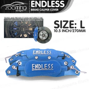 2x 270mm Metal INFINITO Estilo Universal Pinza Freno Cubierta Delantera Trasera Azul LW1 - Imagen 1 de 9