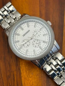 Orologio Uomo Hennessey Quarzo Moda Tono Argento 43mm Batteria Nuova - Foto 1 di 5