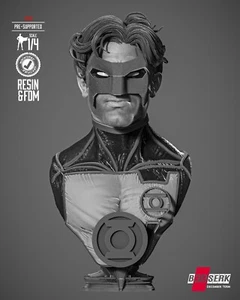 3D Printed 16K B3DSERK - Green Lantern Portrait DC Comics Fan Made 1/4 Scale - Picture 1 of 6