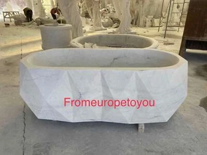 DIAMOND CUT MARBLE DESIGNER BATHTUB - JX864 - Picture 1 of 1