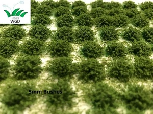 Bushes or Leafy Static Grass Tufts 6mm high Self-Adhesive - Picture 1 of 7