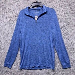 Club Room Mens S Small Blue Light Weight Pocket Quarter Zip Long Sleeve Sweater - Picture 1 of 6