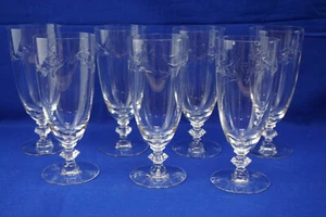 Tiffin Dolores Stem #17453 (7) Iced Tea Glasses, 7" - Picture 1 of 9