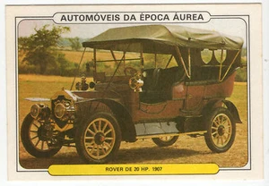 1986 Portugese Pocket Calendar Featuring Vintage Car - Rover 20 Hp circa 1907 - Picture 1 of 2