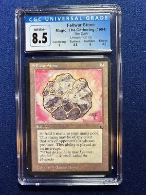 MTG The Dark Fellwar Stone CGC 8.5 NM/Mint+ (with sub grades) 1994 - Image 1 of 2