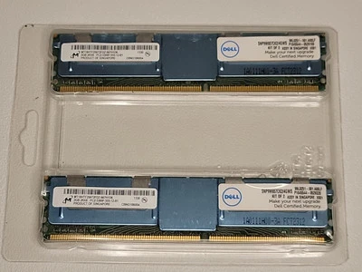 Micron/Crucial 4GB 2RX2 PC2-5300F 240-Pin Memory Module MT36HTF1G72FZ-667H1D6 - Image 1 of 4