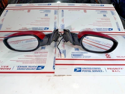 2004-11 Mazda RX8  OEM LH & RH  RED Side Mirrors - Image 1 of 4