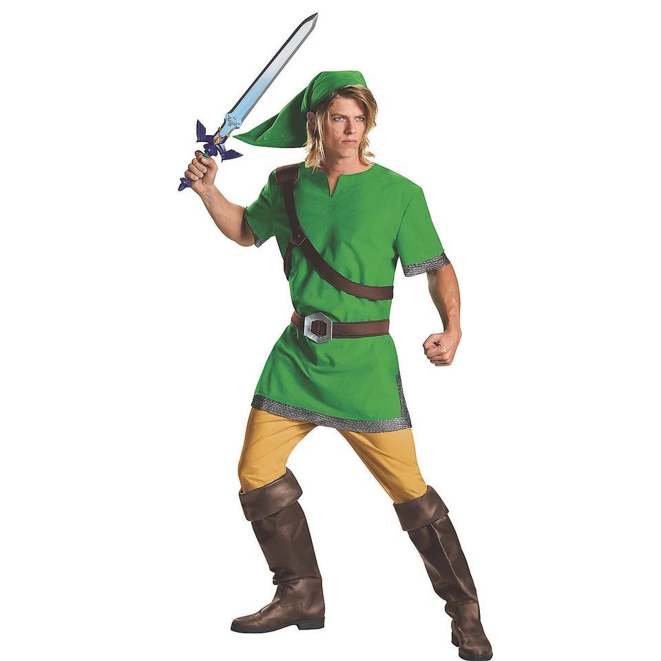 Legend of Zelda Link Mens Size XL Licensed Nintendo Costume Outfit Disguise