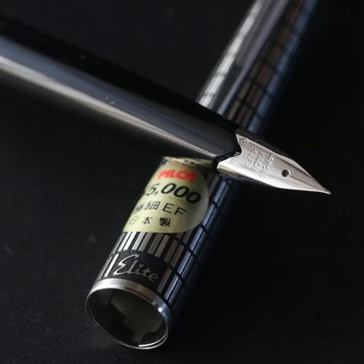 Pluma Estilográfica Pilot Elite Tapa Rejilla Inoxidable 14K EF Nuevo en Caja Probado Como Nueva con-40 Foto 1 de 4