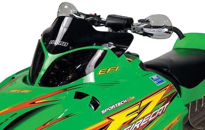 Parabrisas Powermadd Cobra - 7 pulgadas - Moto de nieve negra maciza 12410 10241010 770480 Foto 1 de 4