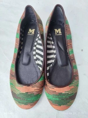Nuevos zapatos planos de ballet Missoni tapizados en cuero talla UK 4 EU 37 RRP £190 Foto 1 de 4