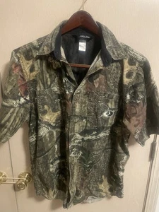 Mossy Oak Pursuit Camo Shirt Sz Large Vented Short Sleeve Button Up. E1 - Picture 1 of 6