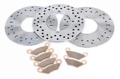 2016 2017 Polaris Sportsman 450 HO Front & Rear Brake Rotors & Brake Pads - Image 1 of 4