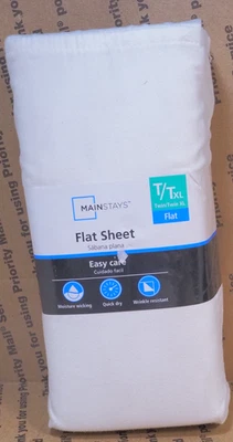 300 Thread Count Ultra Soft Flat Sheet - Threshold - Twin  dark blue  NEW BX150A - Image 1 of 2