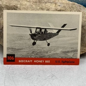 #0 1956 Topps Jets Airplane Trading Cards 2x3” #106 Beecraft Honey Bee US Plane - Picture 1 of 8