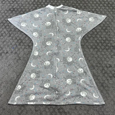 Zipadee-Zip Bebé Saco de Dormir Estrellas Luna Gris M 6-12 Transición Envoltura Manta Foto 1 de 4