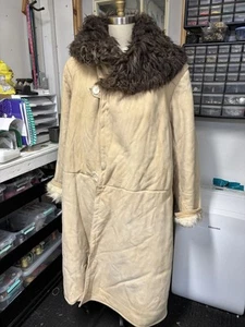 Soviet KGB Border Military Coat Tulup Bekesha Winter Sheep Skin Uniform - Picture 1 of 5
