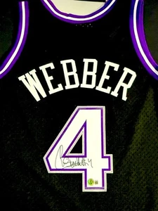 Chris Webber Signed Jersey Mitchell & Ness Kings Beckett COA Sacramento Kings - Picture 1 of 2
