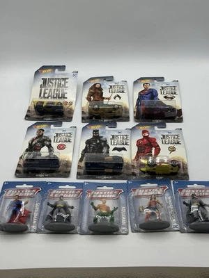 Mattel Hot Wheel DC Justice League 2017 conjunto de 7 coches 5 figuras incluidas Foto 1 de 4