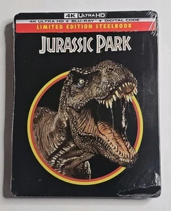 NIP Jurrasic Park Steelbook (1993) 4K UltraHD + Blu-Ray Limited Ed Wrap Tears - Picture 1 of 10