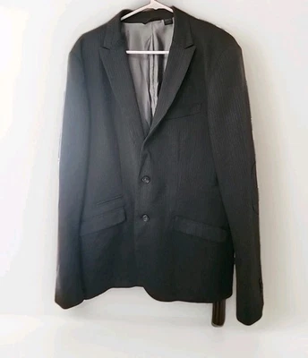  Armani Exchange Gris Pin Rayas Calce Moderno Traje Chaqueta Blazer Para Hombre Talla 42L  Foto 1 de 4