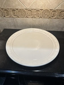 LONGABERGER WOVEN TRADITIONS IVORY ROUND 14.5" CAKE PIZZA SERVING PLATTER PLATE  - Picture 1 of 4