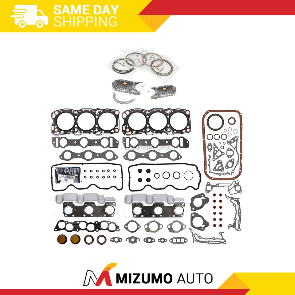 Juego completo de juntas cojinetes anillos aptos 87-93 Dodge Chrysler Mitsubishi 3.0 SOHC 6G72 Foto 1 de 4