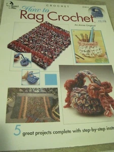 RAG CROCHET Book How to Annie's Attic 5 Great Projects Step-by-Step 16 page 2004 - Picture 1 of 2