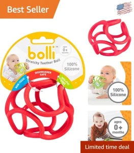 BPA-Free Silicone Sensory Teething Ring & Ball Toy - Engaging for Kids 3 Months+ - Picture 1 of 8