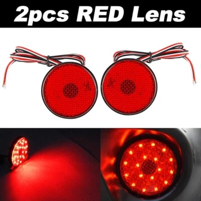 Red Lens LED Rear Bumper Reflector Stop Brake Light For 2008-2013 Toyota Sequoia - Imagem 1 de 4
