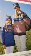 Brown Sheep Co Inc. Diamond Ice Icelandic Sweater & Hat Knitting Pattern #9501