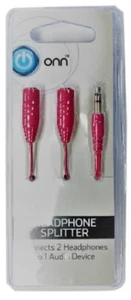 ONN Headphone Splitter Pink - Ships from USA - Picture 1 of 3