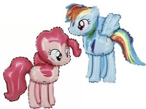2pcs My Little Pony Air Fill Foil Balloon Rainbow Dash Pinkie Pie Party