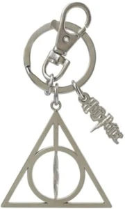 Harry Potter - Deathly Hallows Pewter Key Ring / Key Chain - Picture 1 of 3