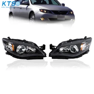 For 2008-2011 Subaru Impreza Outback Sport WRX Black Headlights Headlamps LH+RH - Picture 1 of 16