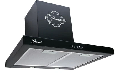 Gurari 461 Dunstabzugshaube 60 cm 1000m³/h Dunstabzug Schwarz Wandhaube LED NEU