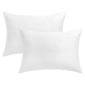 Almohadas de Cama Clásicas Queen King Size Lavables Paquete de 2 Relleno de Algodón Calidad Hotel - Imagen 1 de 16