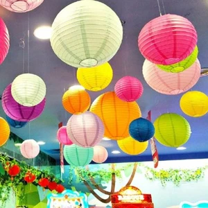 Chinese/Japanese Paper Hanging Decorations Ball Lanterns Lamps for Home Decor - Picture 1 of 11