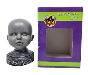 Geist Halloween leuchtender Baby Kopf Halloween Deko Statue leuchtende Augen - Bild 1 von 5